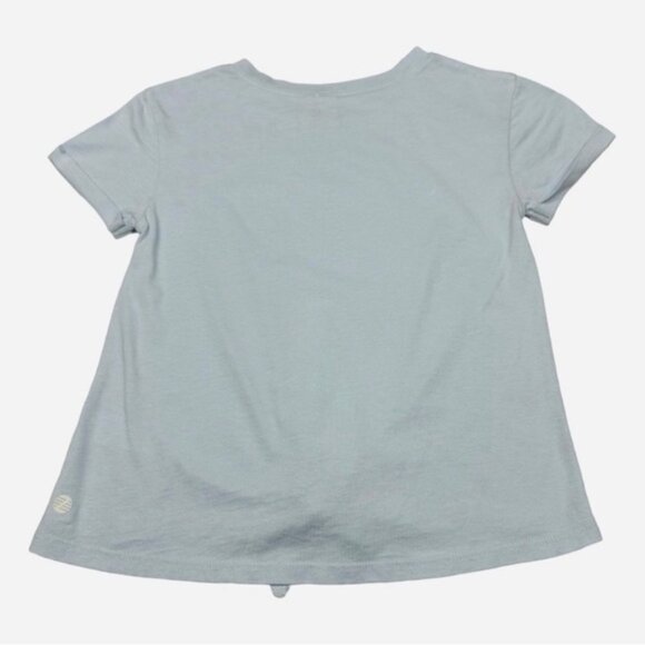 Zella Short Sleeve Front Knot Shirt Blue Size M - Picture 2 of 7